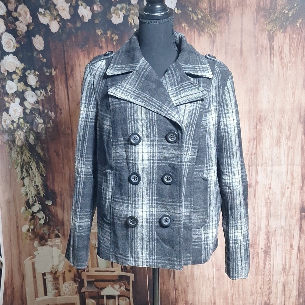 Old Navy PL double breasted black/Grey pea coat